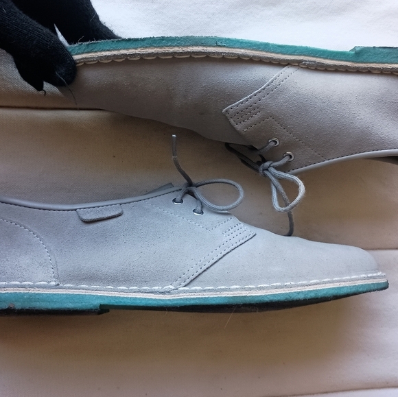 Clarks Original Men\'s Gray Suede Leather Shoes_10.5 main image 4